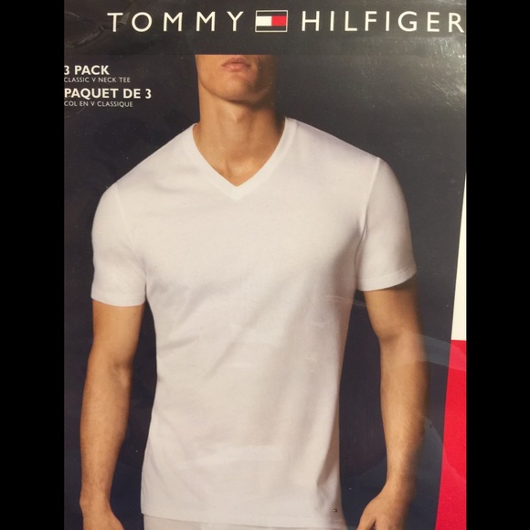 tommy hilfiger 3 pack classic v neck t shirt